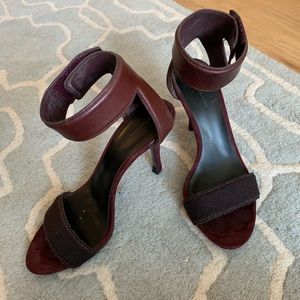 Alexander Wang Stingray maroon strappy sandals